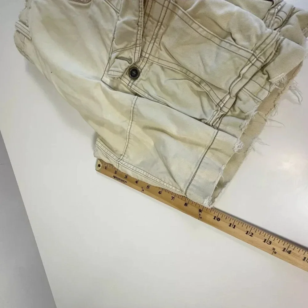 American Eagle‎ Live Your Life Cargo Shorts Mens Size 30 Beige Vintage Y2K 90s